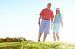 Attractive couple on golf course