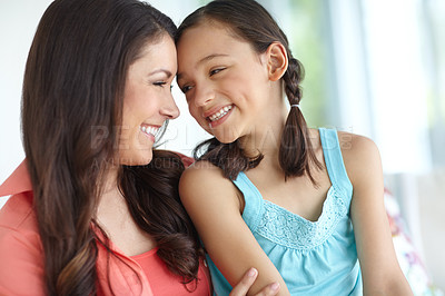Buy stock photo A mother and daughter sharing a moment