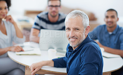 Buy stock photo Portrait of a group of designers at work in an office