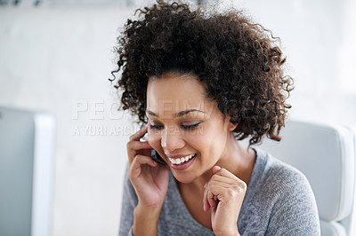Buy stock photo Cropped shot of a beautiful young businesswoman in her office