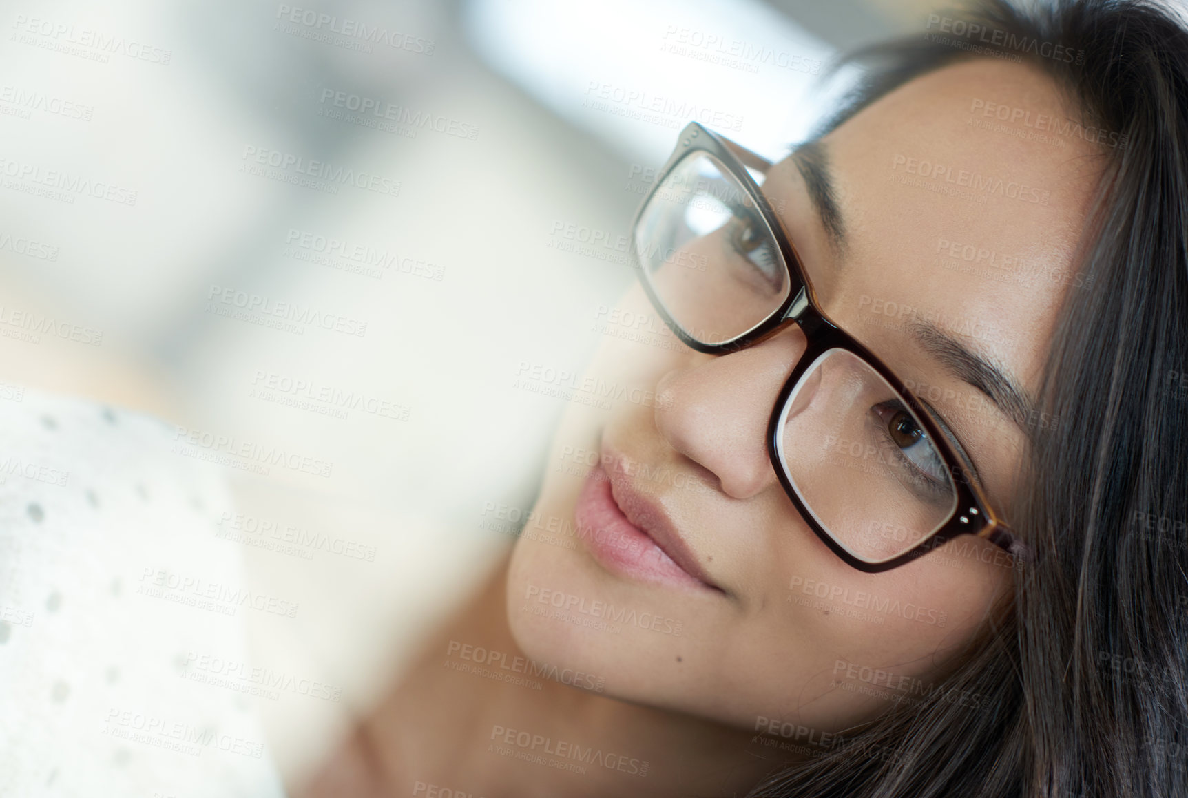 Buy stock photo Cropped shot of a casually-dressed businesswoman standing in her office