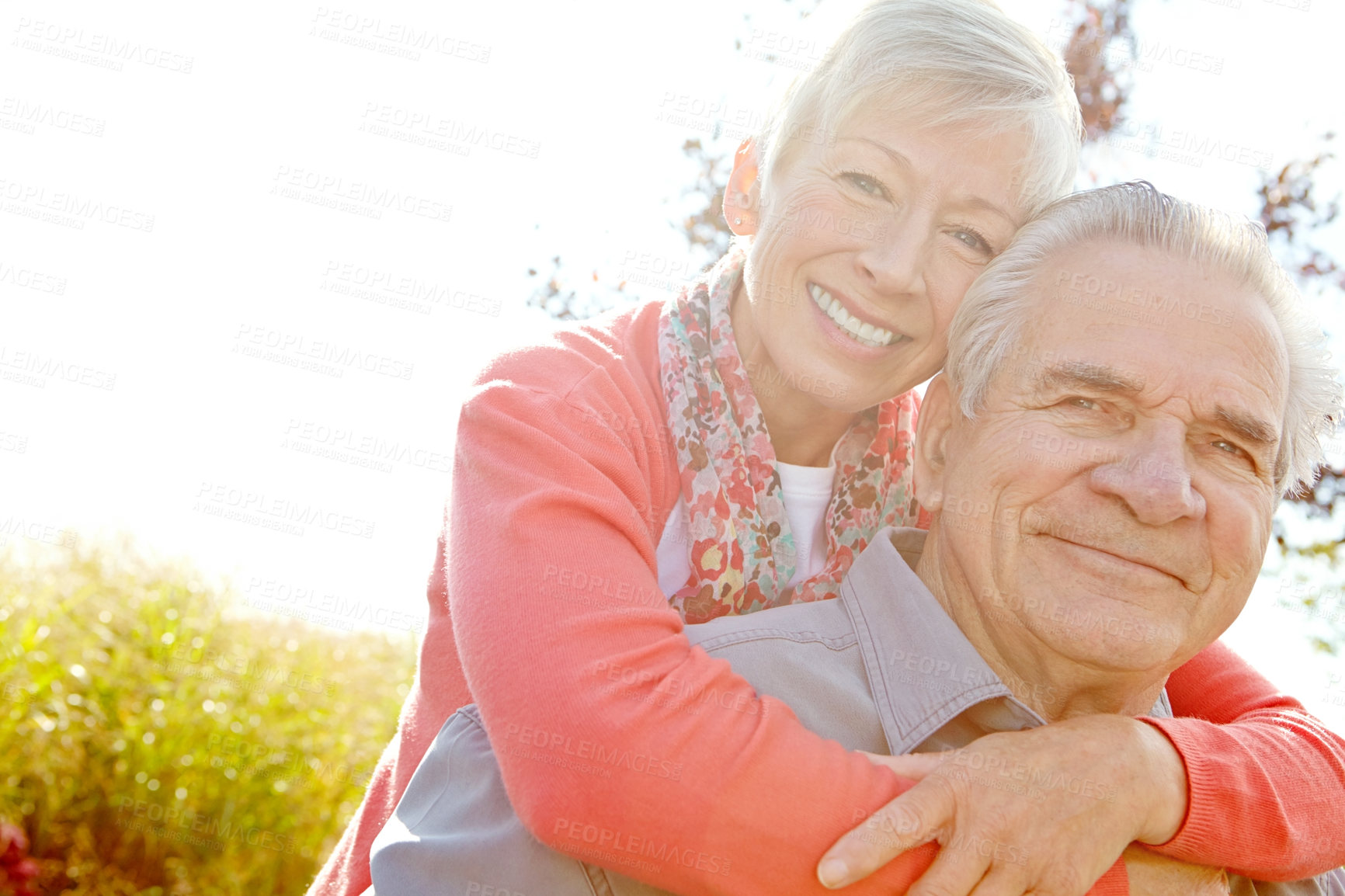 Buy stock photo Portrait of a mature couple smiling at the camera