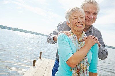 Buy stock photo Cropped shot of a loving senior couple spending quality time together