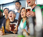 Friendly drinks and sports action go hand in hand