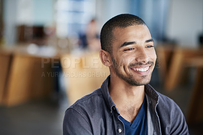 Buy stock photo Shot of a happy-looking office worker