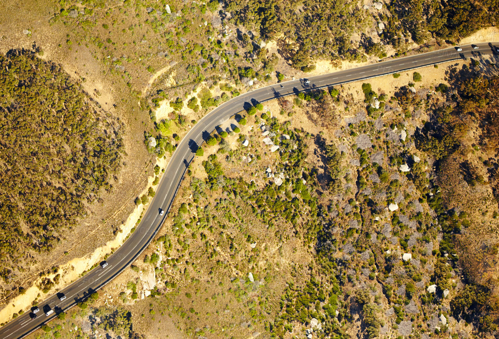 Buy stock photo Aerial view, city and nature of trees, location and destination for vacation, explore and travel. Tourism, forest and adventure in Helsinki, Finland and road trip for holiday and journey and above