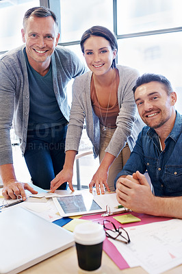 Buy stock photo  Portrait of a creative team in an office setting