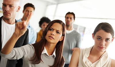 Buy stock photo Shot of a diverse group of colleagues in an office