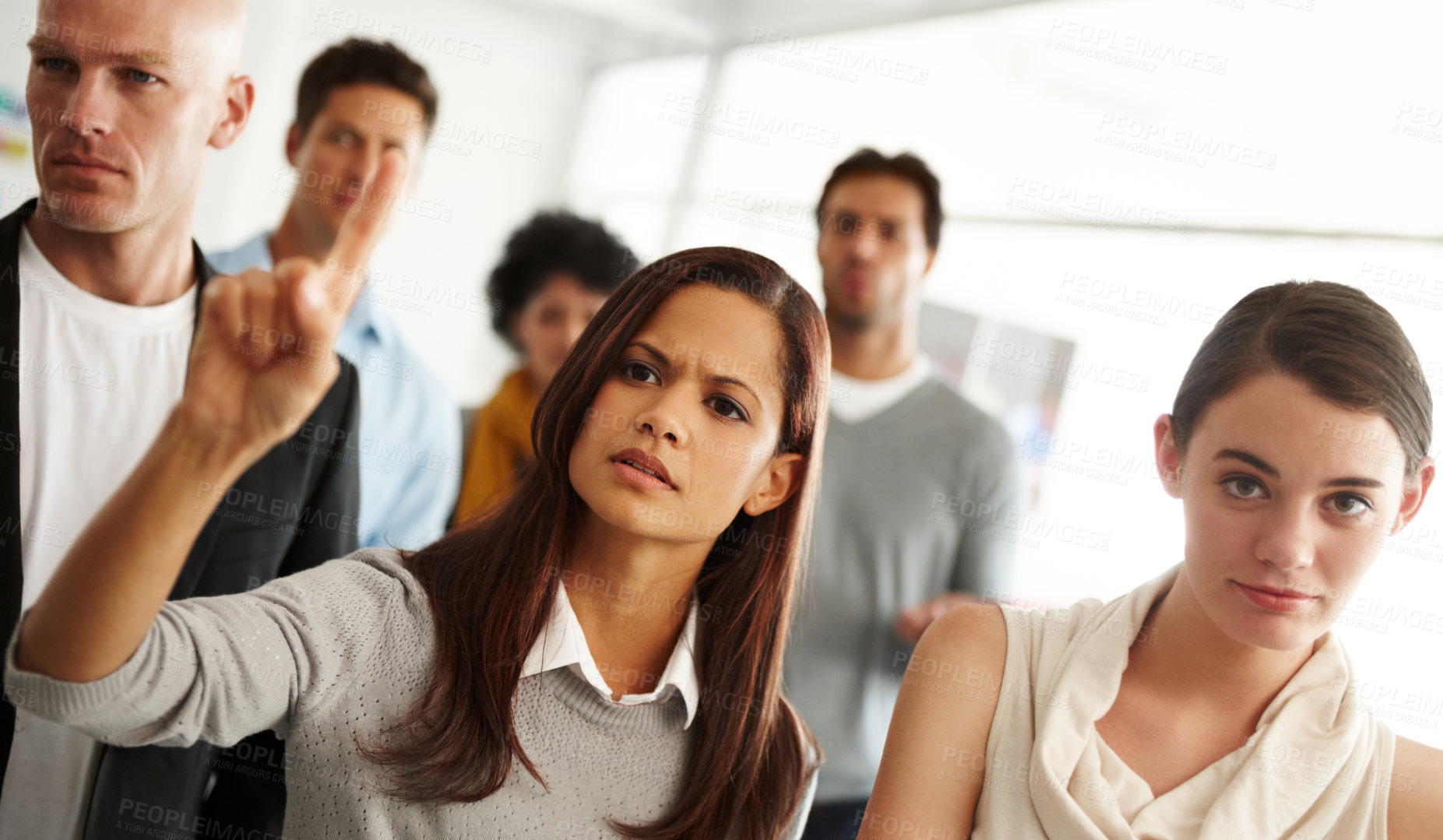 Buy stock photo Shot of a diverse group of colleagues in an office