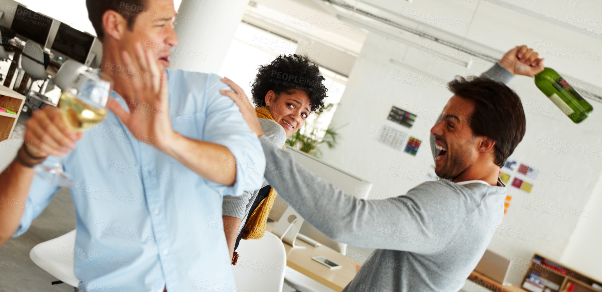 Buy stock photo A group of coworkers at an office party