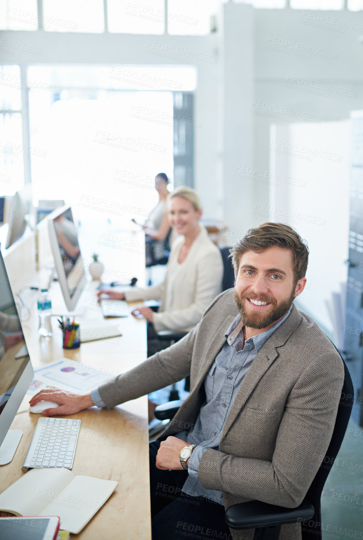 Buy stock photo Shot of a designer at work in an office