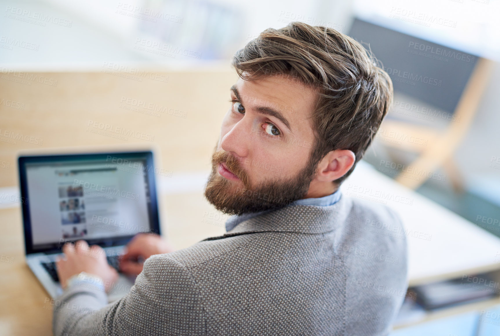 Buy stock photo Shot of a designer at work in an office