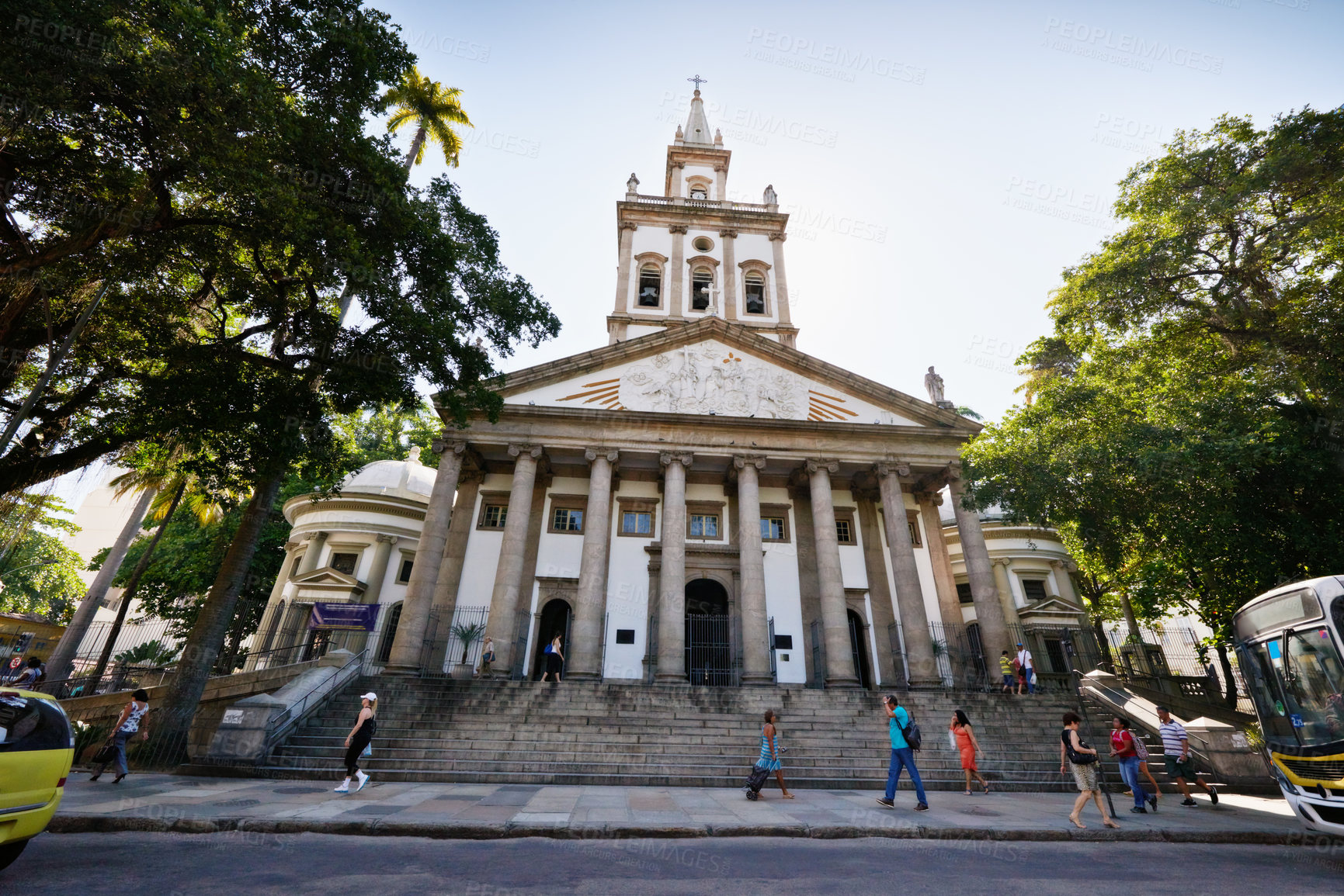 Buy stock photo Shot of an historic church in Rio de Janeiro