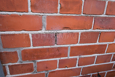 Buy stock photo A closeup shot of a brick wall