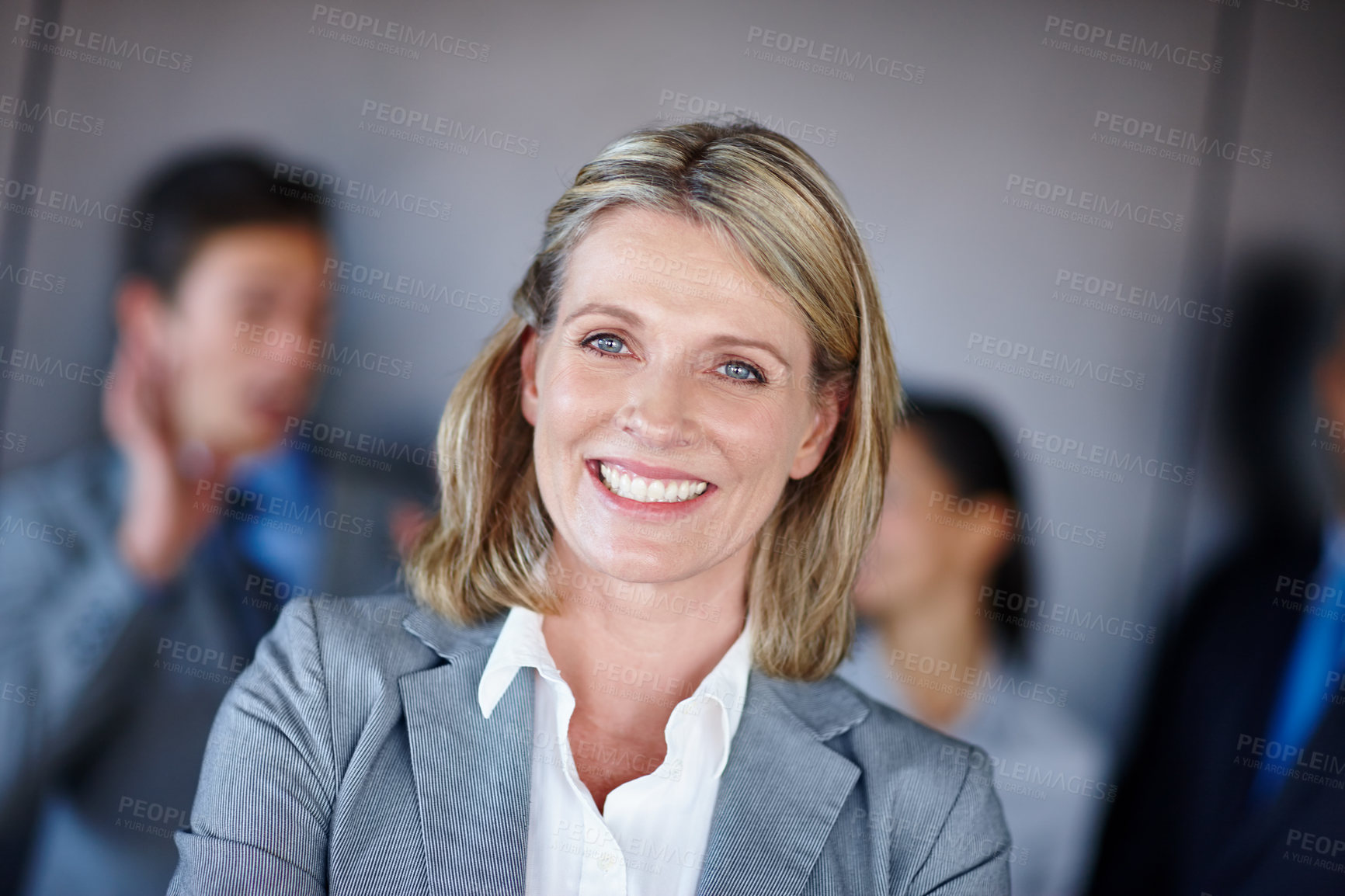 Buy stock photo Office, portrait and woman with confidence for corporate, professional career and pride for justice. Workplace, female person and lawyer in law firm for court case, legal advice and proud attorney