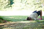 Stretching every part of his body