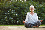 Doing her mindfulness exercises in the outdoors