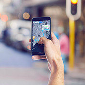 Navigating through town | Buy Stock Photo on PeopleImages, Picture And ...