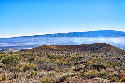 Buy stock photo The world's largest volcano Mauna Loa in Hawaii, Big Island, Hawaii, USA