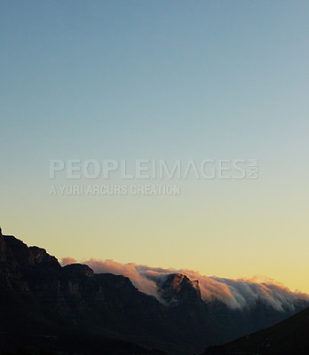 Buy stock photo Shot of the mountains of Cape Town