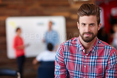 Buy stock photo Portrait of a young male designer in a casual work environment