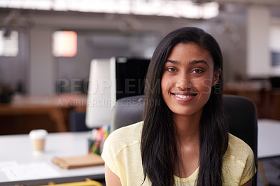 Buy stock photo Portrait of an attractive young designer at work
