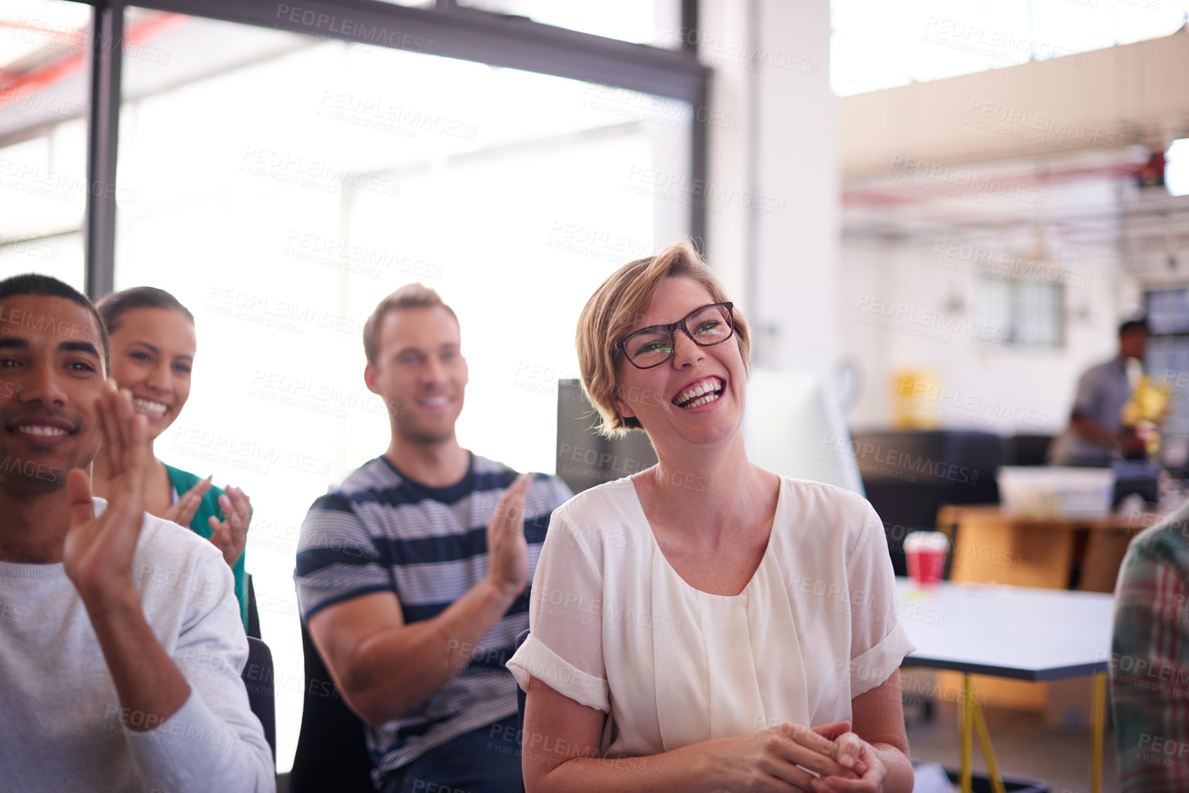 Buy stock photo Cropped shot of young designers working together in their office