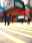 Blurred city background