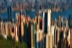 Blurred city background