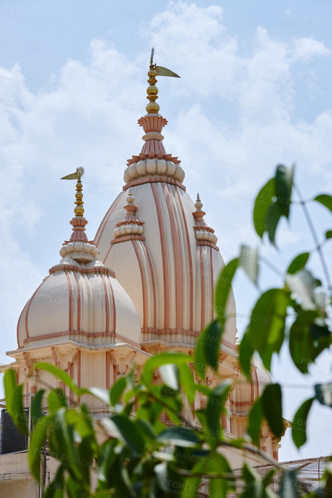 Buy stock photo The spires of Naba Brindaban - Bagbazar , Kolkata (Calcutta) , West Bengal , India
