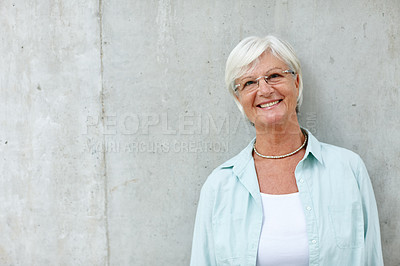 Buy stock photo Portrait of a senior woman smiling