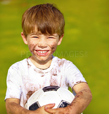 Buy stock photo Shot of messy children playing outdoors