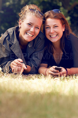 Buy stock photo Cropped shot of friends at the Skanderborg festival