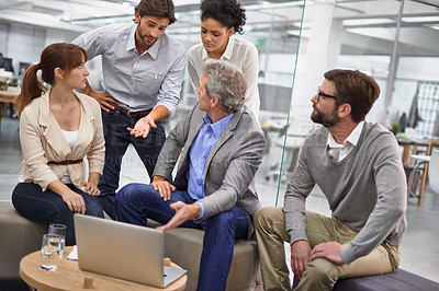 Buy stock photo Portrait of a diverse group of office professionals