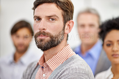 Buy stock photo Portrait of a group of young office professionals