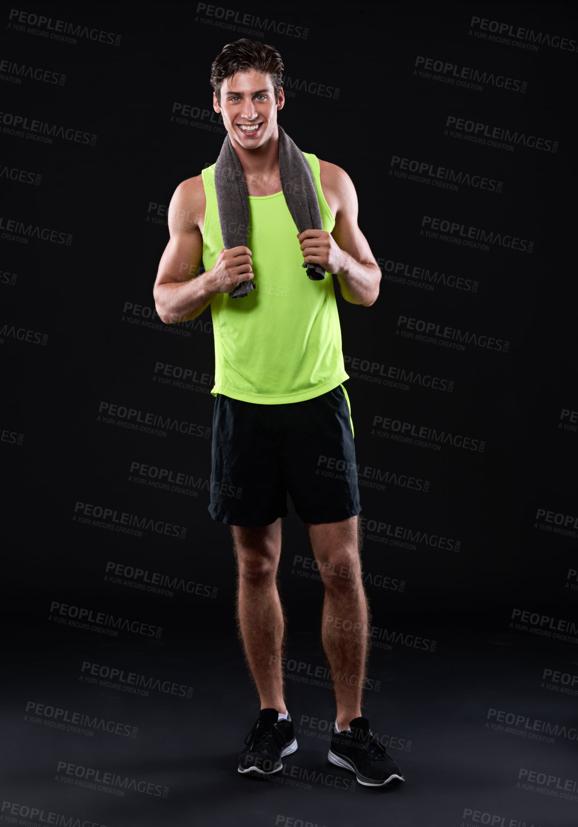 Buy stock photo Studio shot of a handsome young man in sportswear 