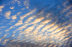 Clouds, blue sky and sunset