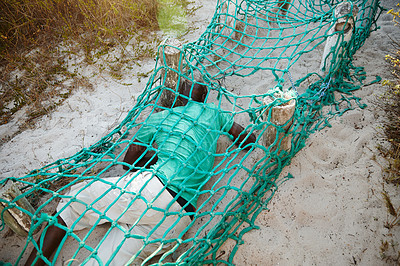 Buy stock photo Shot of a man going through an obstacle at bootcamp