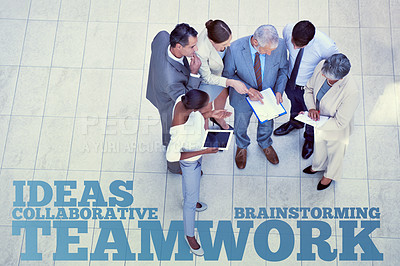 Buy stock photo A graphic illustration depicting teamwork in business