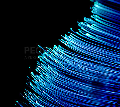 Buy stock photo Illustration of beams of light against a dark background. Abstract laser beams of light. Modern futuristic Tech and technology concept. Shooting stars illustration, techno wallpaper. Energy in action