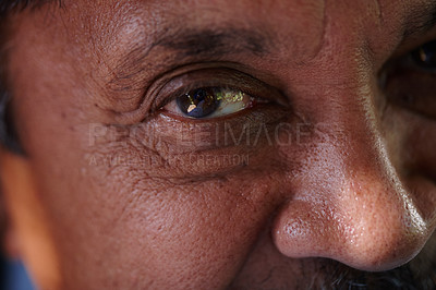Buy stock photo Closeup shot of a senior man looking at the camera