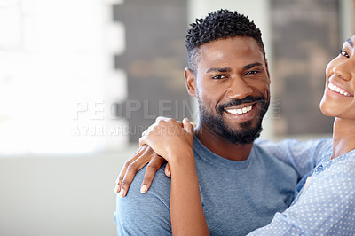 Buy stock photo Cropped shot of a handsome man and an attractive female