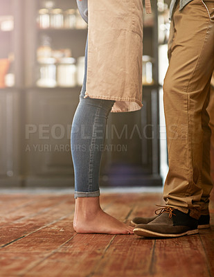 Buy stock photo Cropped shot of a couple standing close to each other