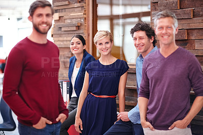Buy stock photo Portrait of a group of creative professionals in the office