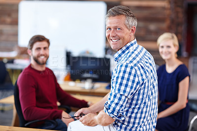 Buy stock photo Cropped portrait of a group of designers in their modern office