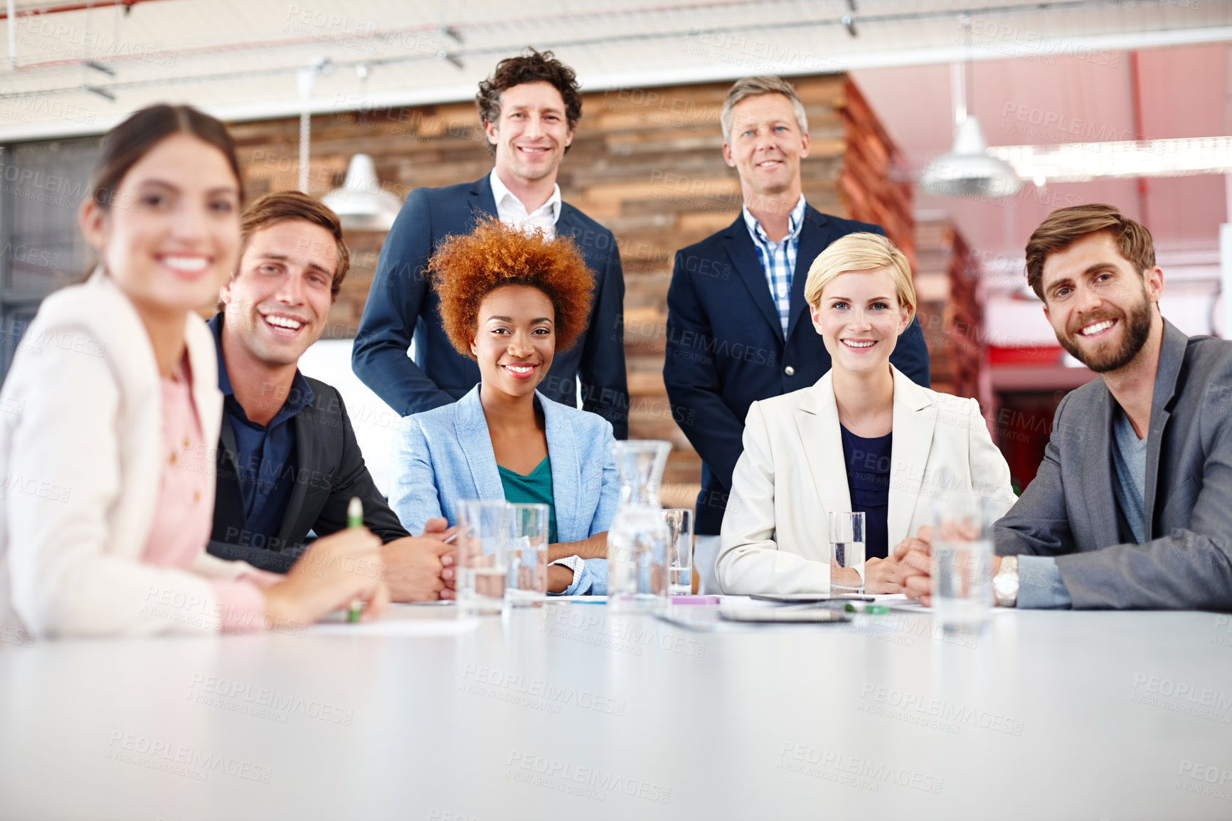 Buy stock photo Portrait of a group of designers in their office