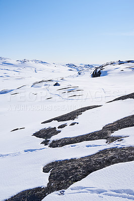 Buy stock photo Shot of an arctic landscape