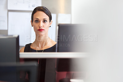 Buy stock photo Portrait of a young designer at work in an office