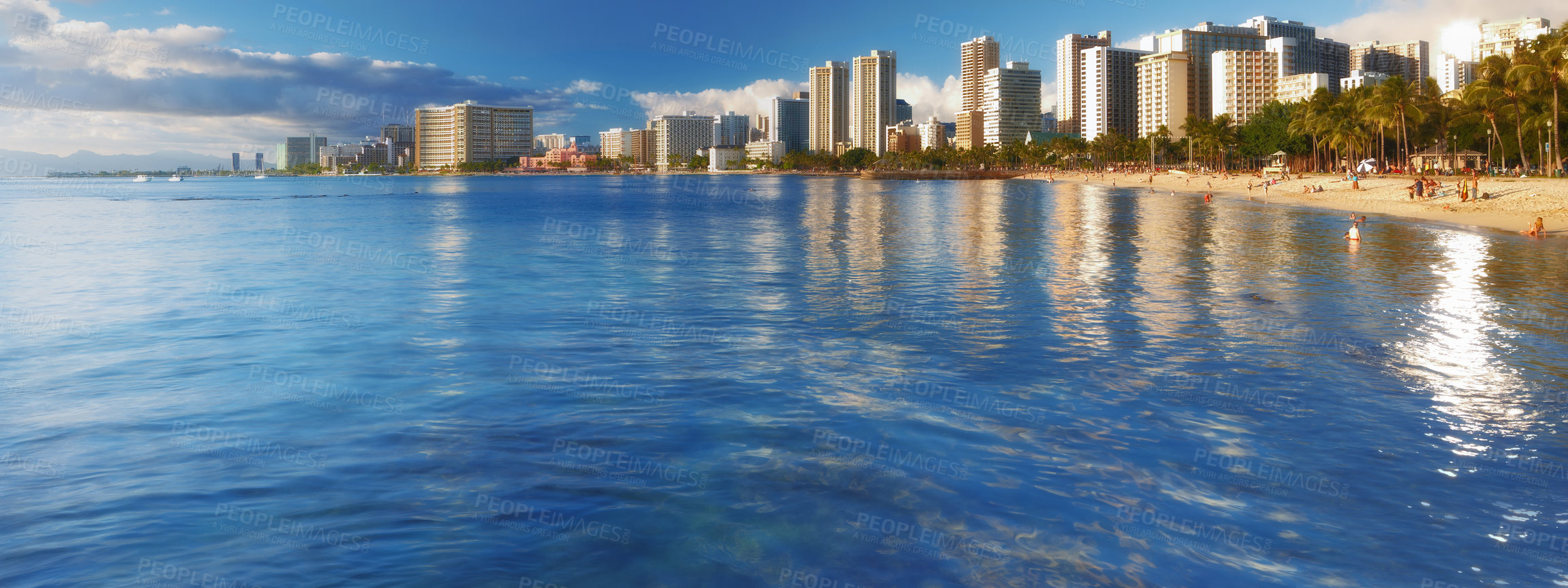 Buy stock photo Waikiki, Honolulu , Oahu, Hawaii, USA