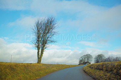 Buy stock photo A beautiful scenic road